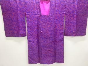 大正ロマン　錦紗草花模様ロング道行コート